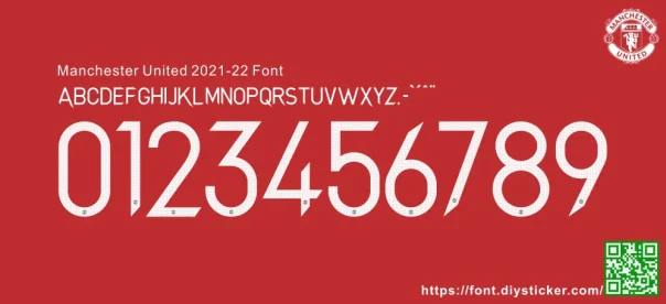 Manchester United Cup 2021-22 Font