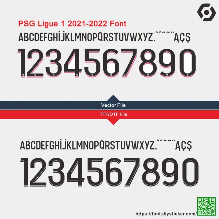 PSG Ligue 1 2021-2022 Font