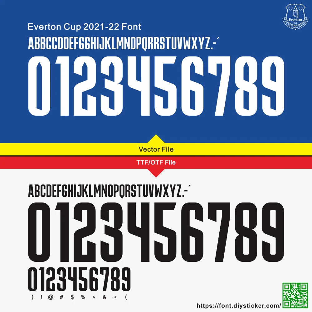 Everton Cup 2021-22 Font