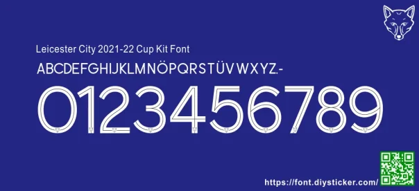 Leicester City 2021-22 Cup Kit Font