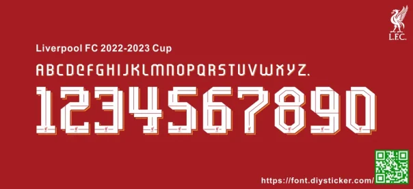 Liverpool Cup 2022-23 Kit Font
