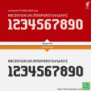 Liverpool Cup 2022-23 Kit Font