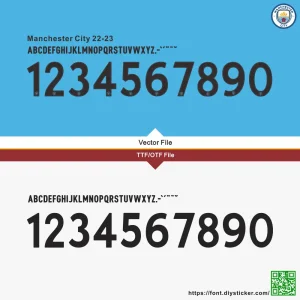 Manchester City 22-23 Kit Font
