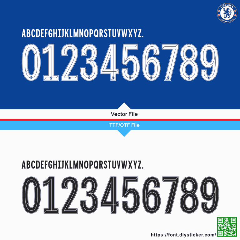 Chelsea 22-23 Kit Font - Download