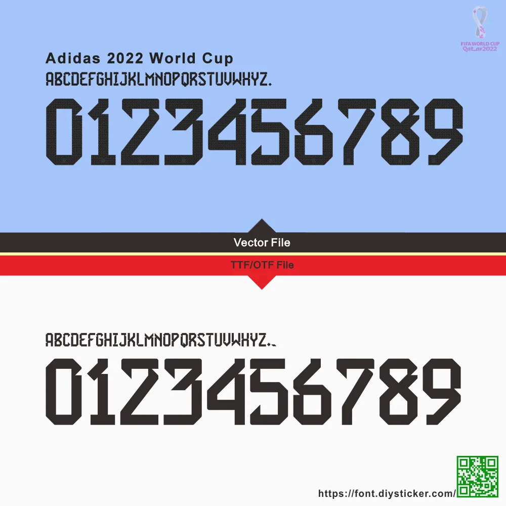 Adidas 2022 World Cup Font Vector Download