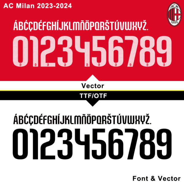 AC Milan 2023-2024 Font Download