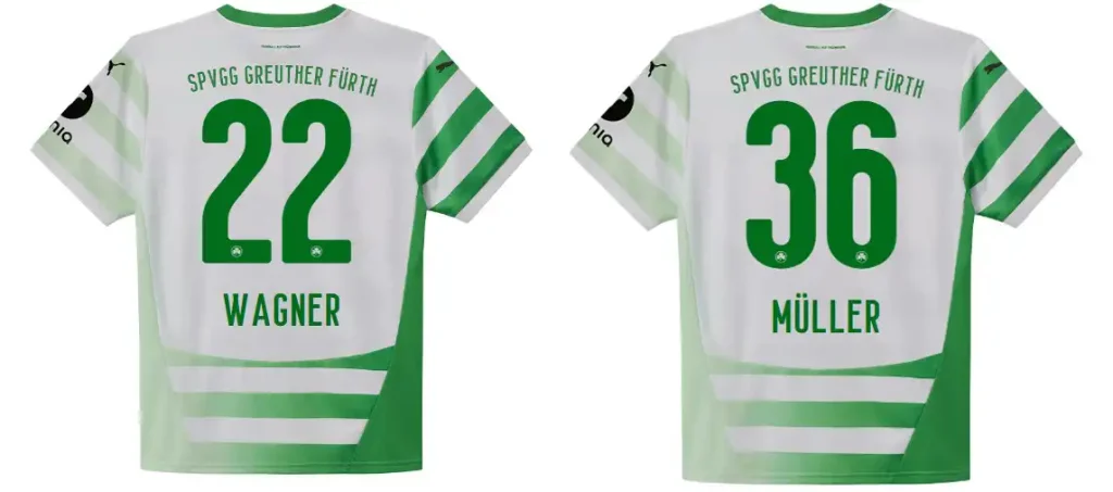 New Greuther Furth 2024-25 Kit Font