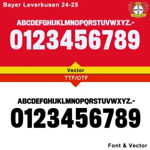 Bayer Leverkusen 24-25 Font Vector