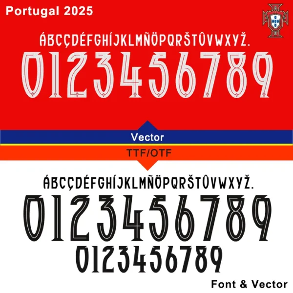 Puma Portugal 2025 Kit Font Download