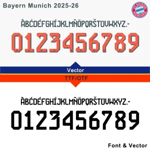 Bayern Munich 2025-26 Font - TTF, OTF, CDR, PDF Files