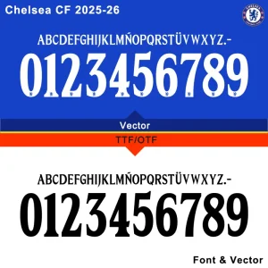 Chelsea 2025 2026 font vector files download