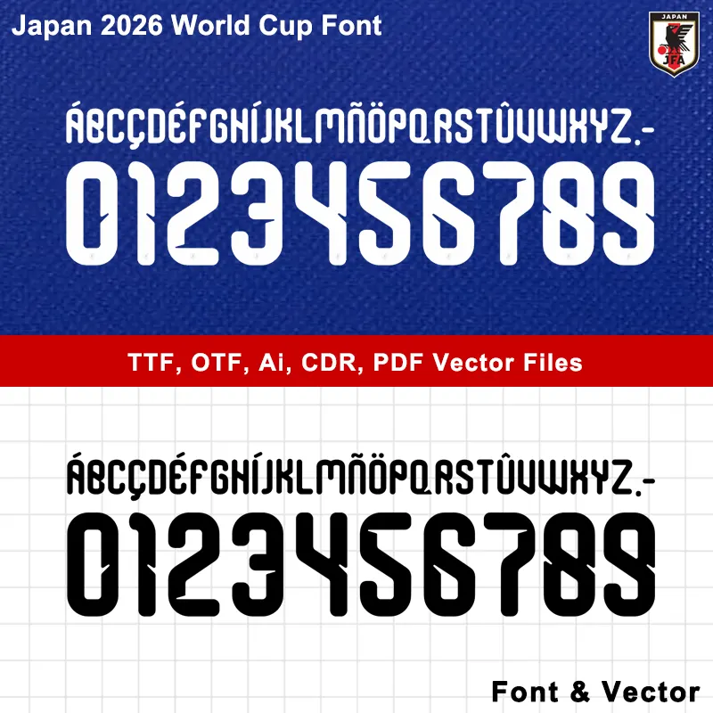 Japan 2026 World Cup Font – Premium Vector Files