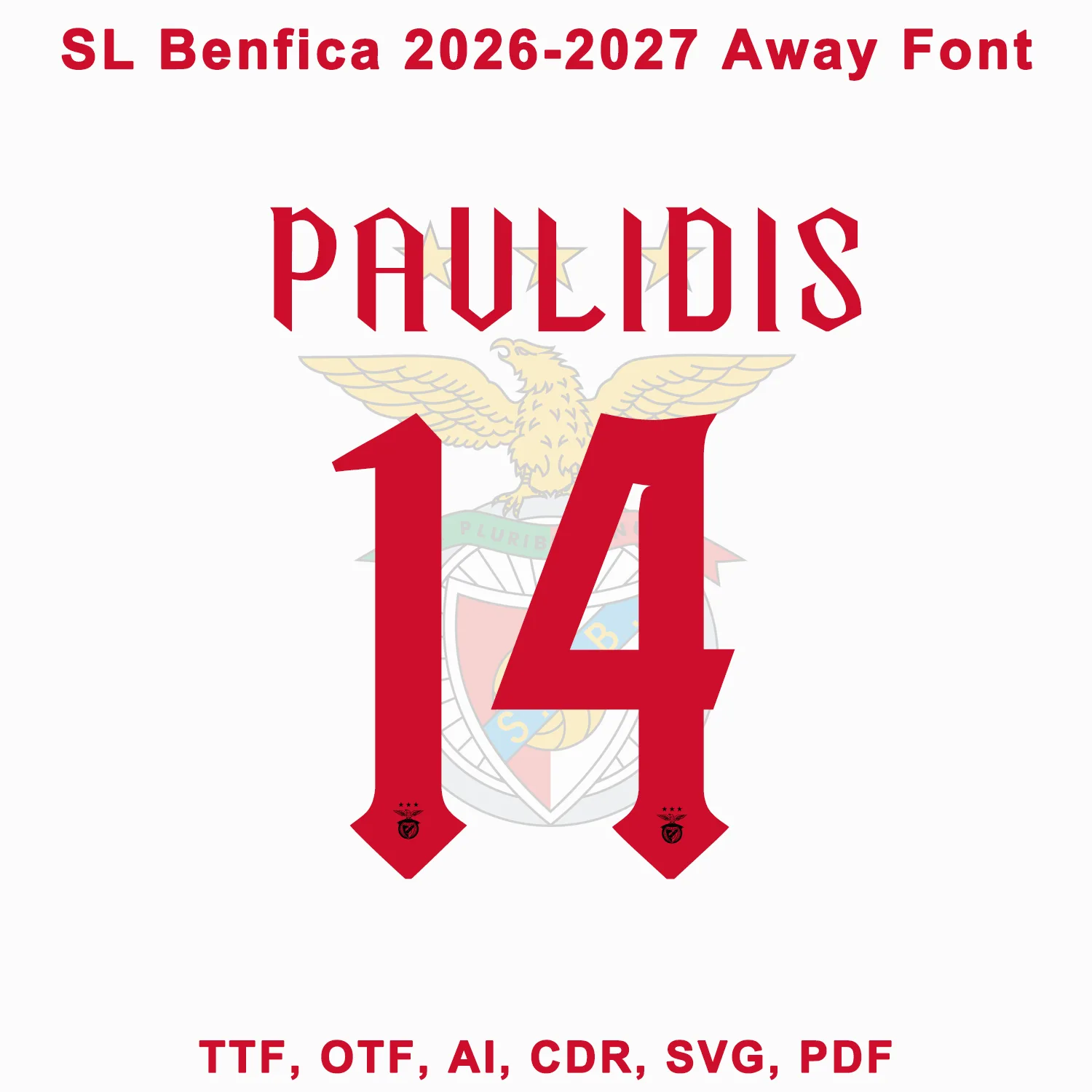 SL Benfica 2026-2027 Away Font Vector Download - Image 2